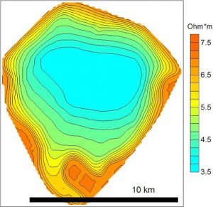geolistrik resistivity mapping results